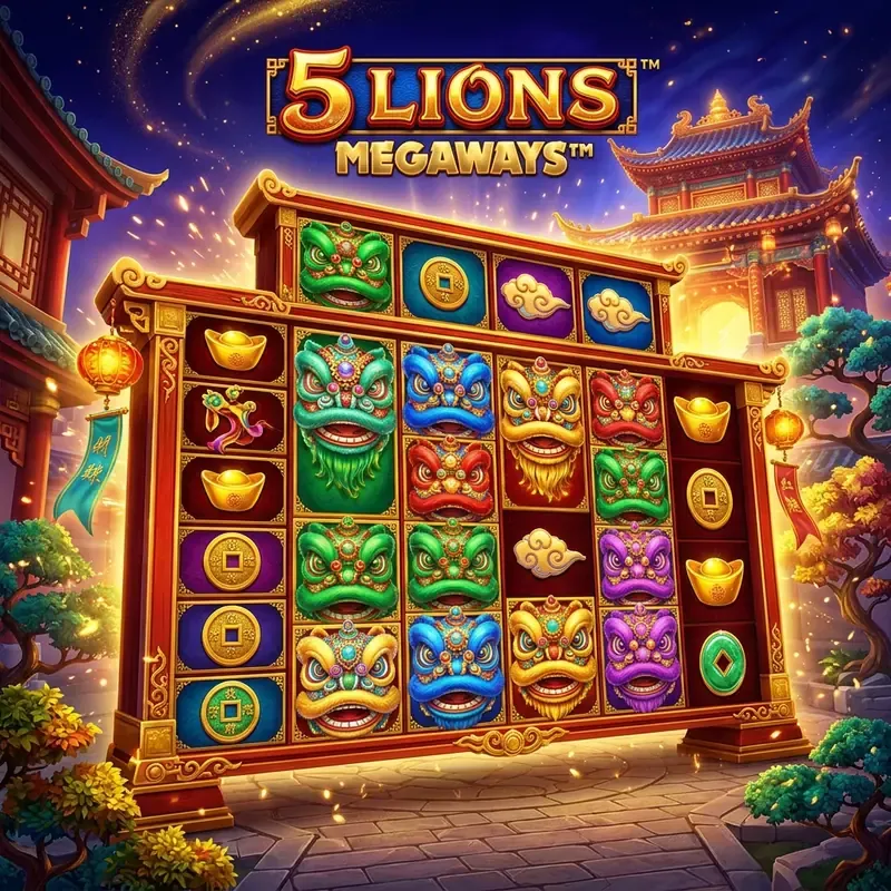 5 Lions Megaways slot demo, bonuser
